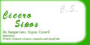 cicero sipos business card